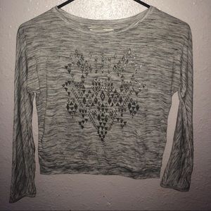 Long sleeve crop top